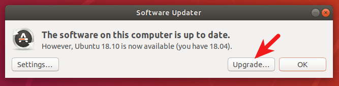 upgrade ubuntu 18.04 to 18.10 desktop