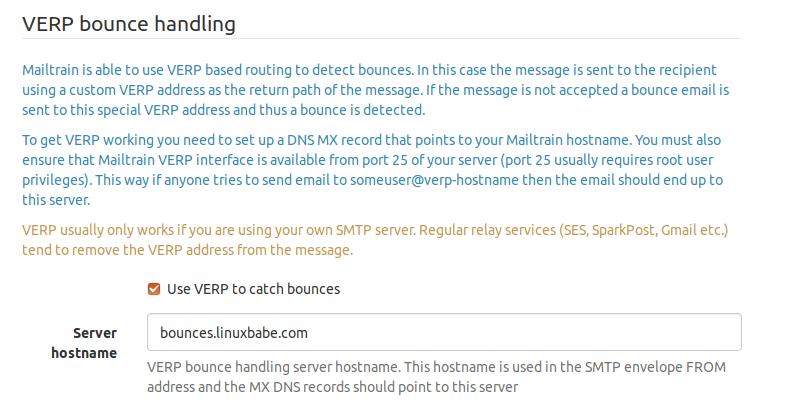 mailtrain verp bounce handling