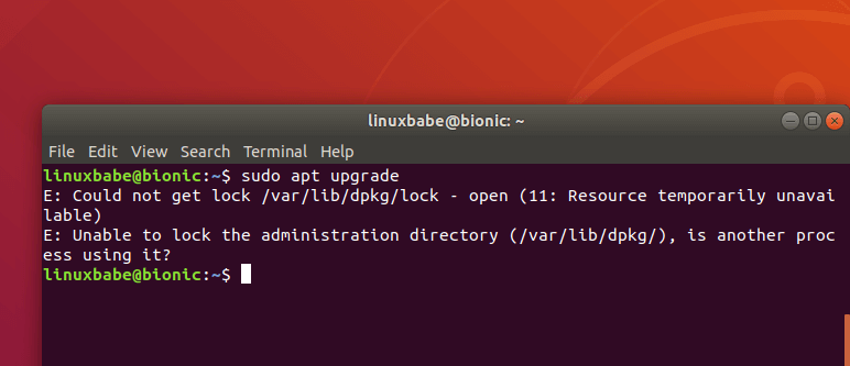 could not get lock var lib dpkg lock