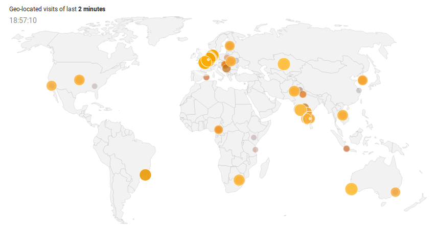 matomo real time visitor map