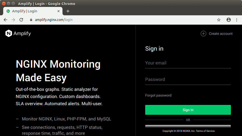 nginx amplify setup