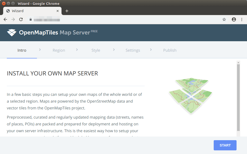 OpenMapTiles Map Server install wizard