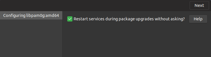restart services during package upgrade without asking