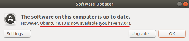 ubuntu 18.10 is now available, you have ubuntu 18.04