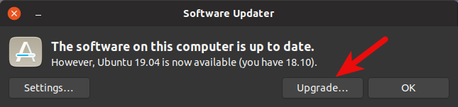 upgrade ubuntu 18.10 to ubuntu 19.04