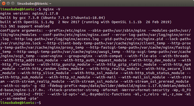 nginx ubuntu 18.04 with compat