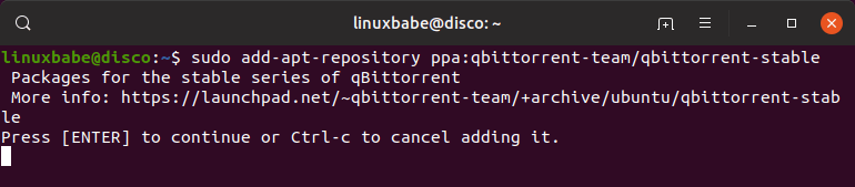 qbittorrent ubuntu 19.04