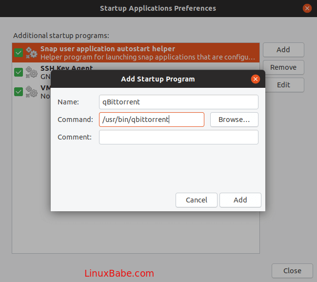 ubuntu qbittorrent autostart