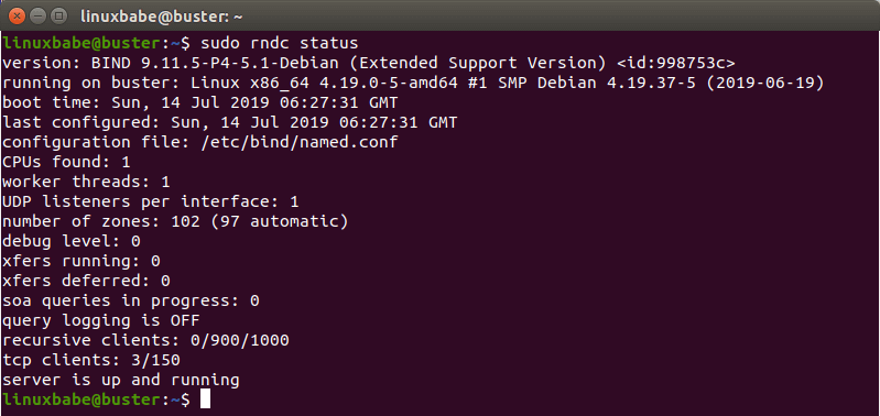 debian 10 bind9 dns server