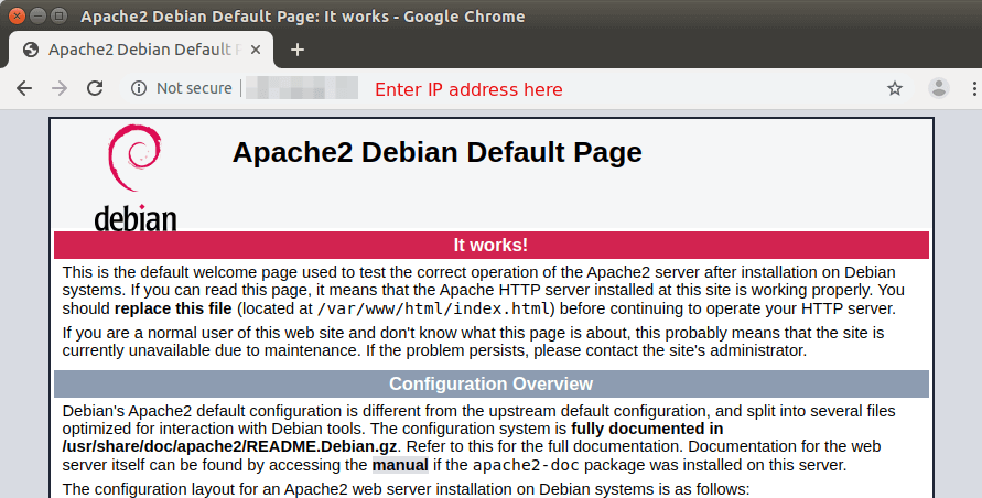 Debian 10 install apache web server