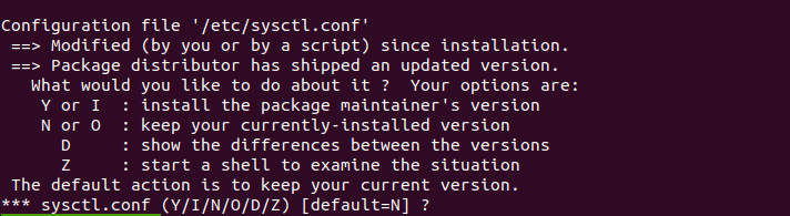 debian buster upgrade Installing new version of config file