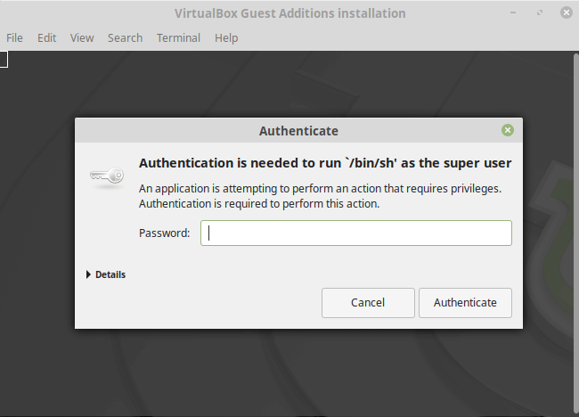 install virtualbox guest additions in linux mint