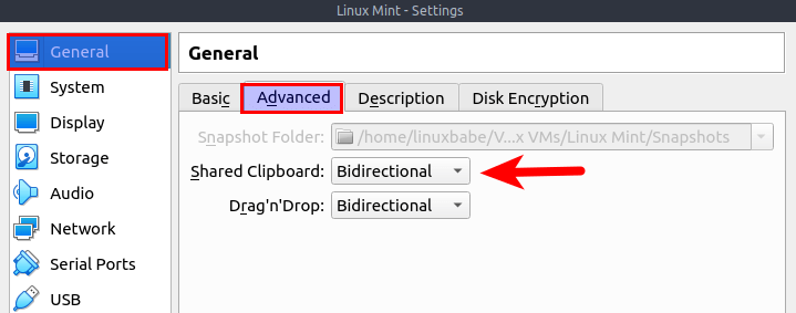 linux mint virtualbox bidirectional clipboard