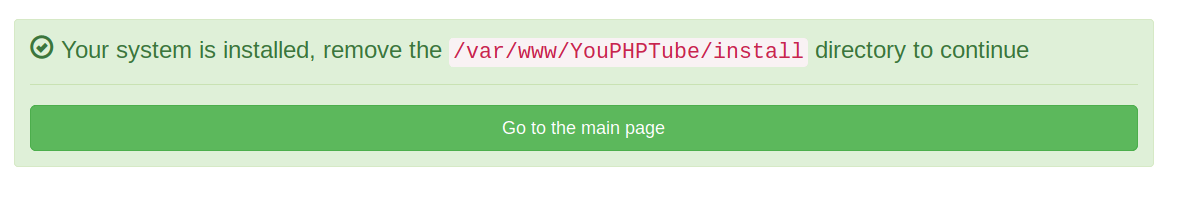 youphptube install directory