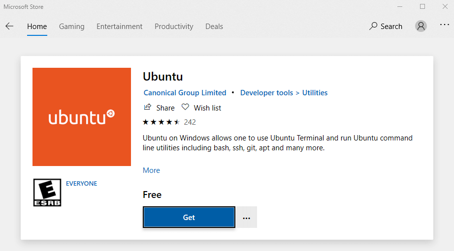 ubuntu windows subsystem for linux