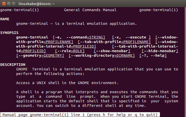 gnome terminal is a terminal emulation application