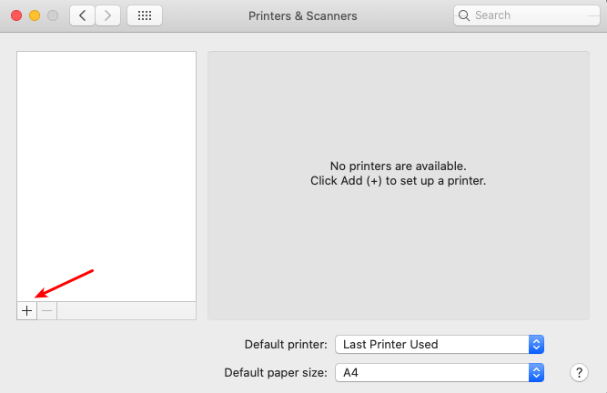 add a bonjour printer on macOS