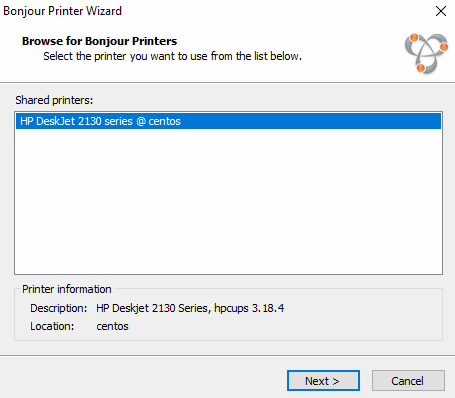 add bonjour printer on windows