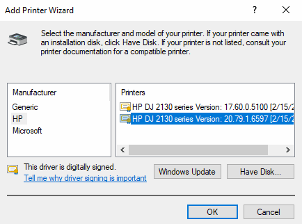 windows add printer wizard