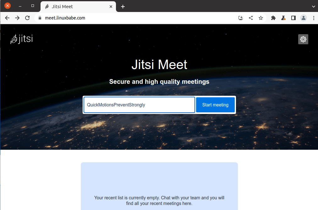 Jitsi-meet-self-hosted online meeting