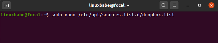 dropbox ubuntu 20.04