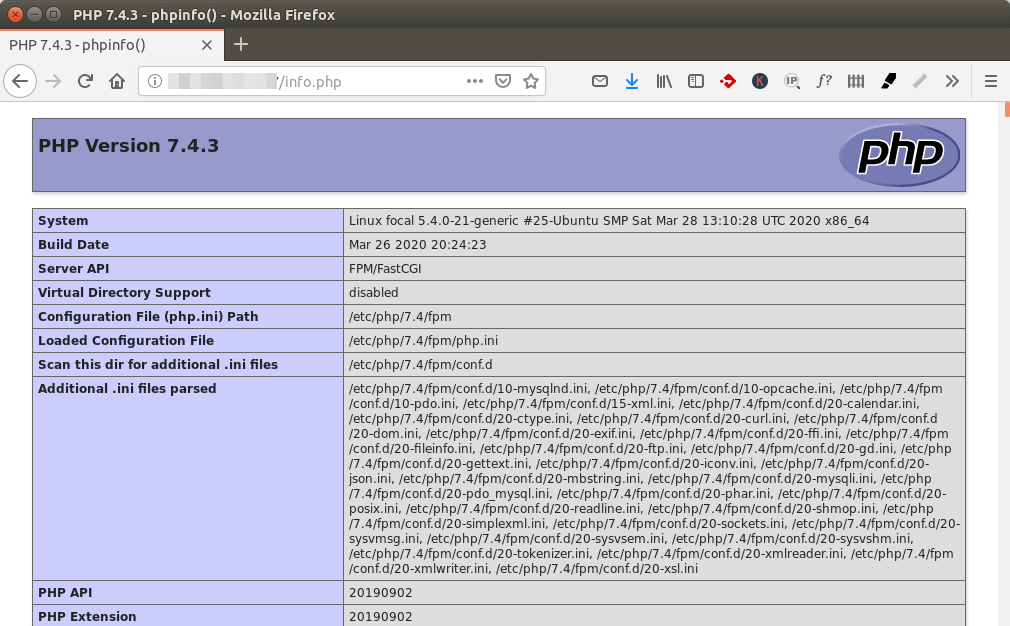 ubuntu 20.04 nginx php 7.4