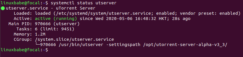 auto-start-utorrent-server-ubuntu-20.04