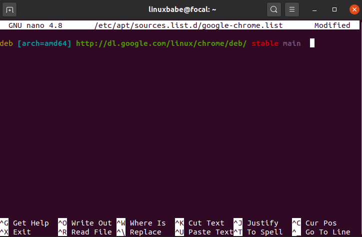 chrome browser ubuntu 20.04 LTS