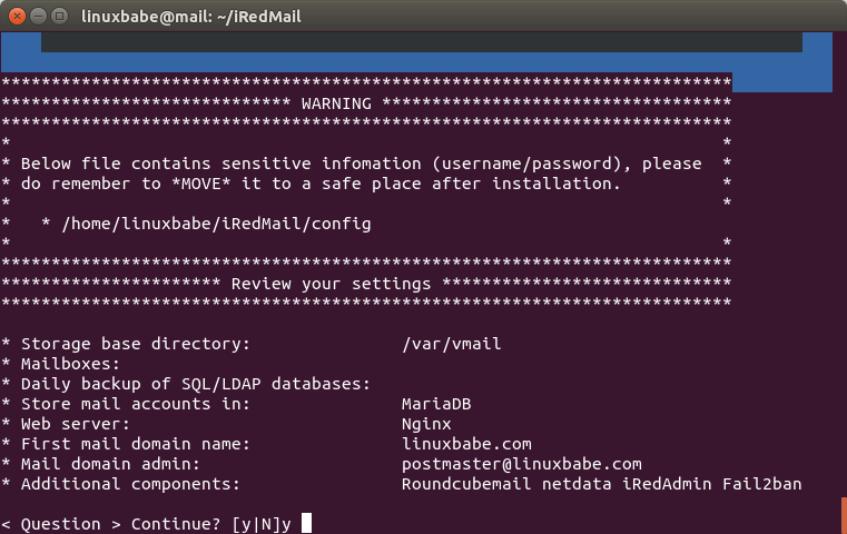 ubuntu iredmail config review