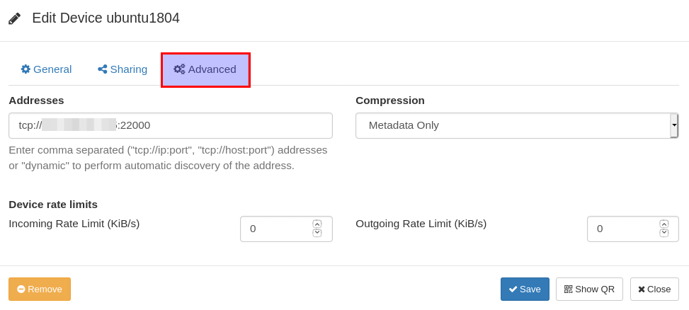 syncthing disable relay servers