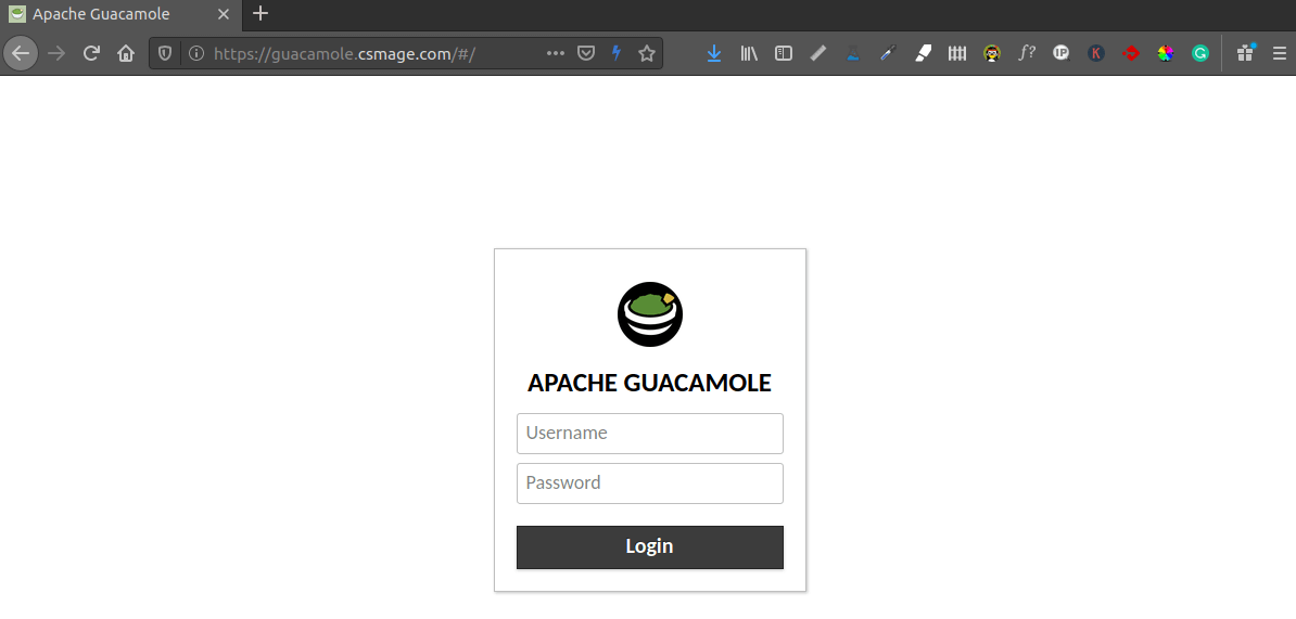 Apache Guacamole login page LinuxBabe