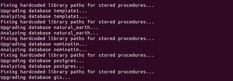 nominatim upgrade postgresql