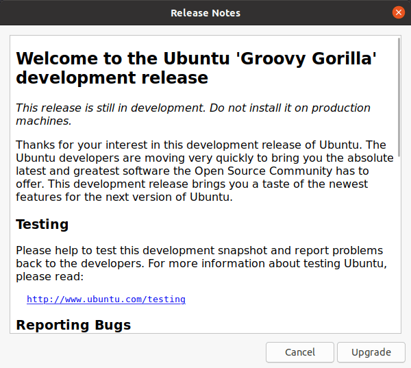 Ubuntu 'Groovy Gorilla' release notes