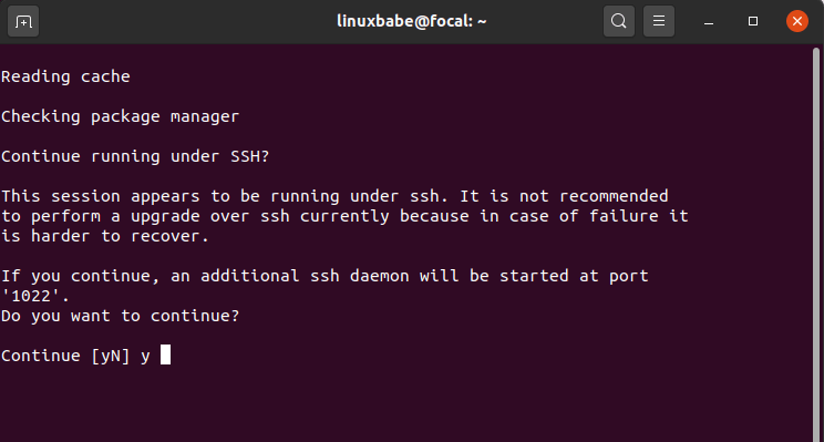 upgrade ubuntu 20.04 to ubuntu 20.10 from command line