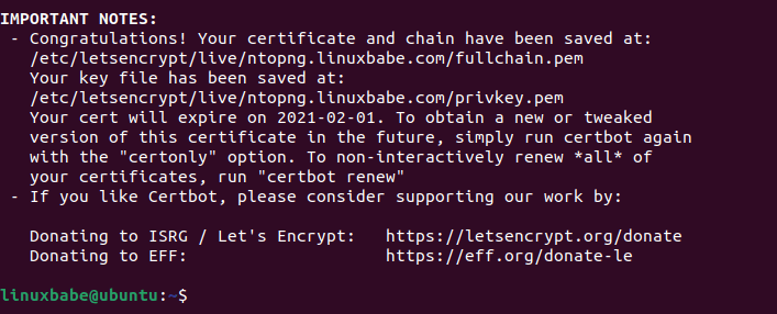 ntopng enable https certbot letsencrypt