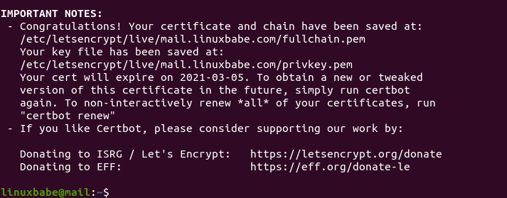 zimbra ubuntu certbot TLS certificate