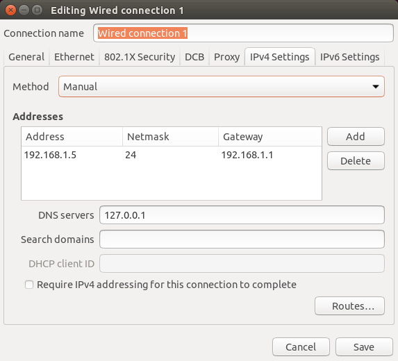 network manager DNS sever wireguard