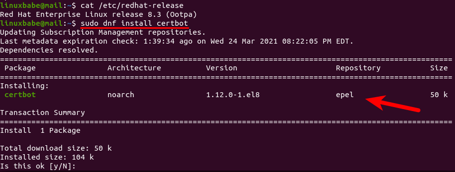 RHEL8.3-install-certbot