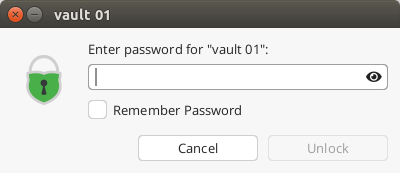 cryptomator unlock the vault