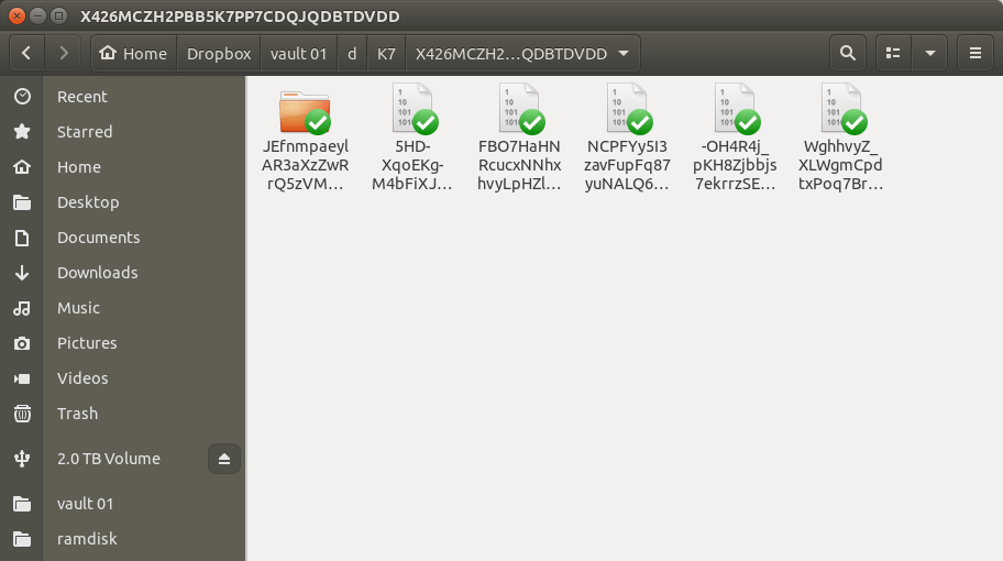 dropbox file encryption ubuntu