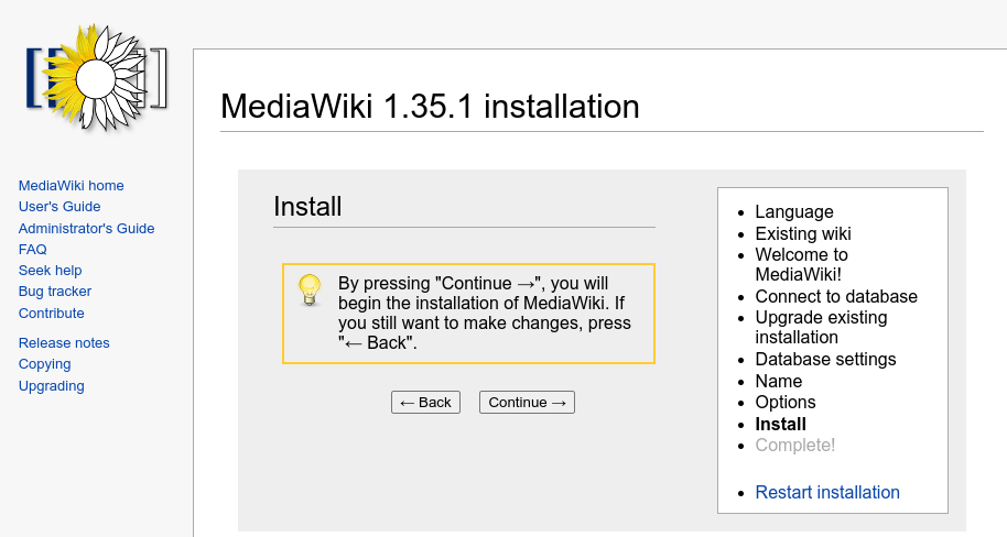 mediawiki how to install