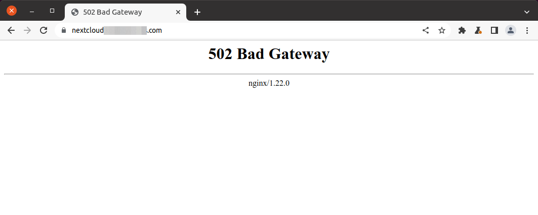 nginx 502 bad gateway