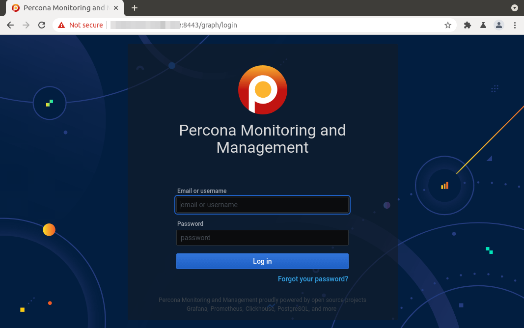 percona monitoring and management login