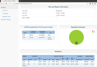 Apache Jmeter test and report information