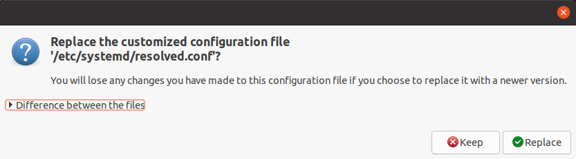 replace the customized configuration file