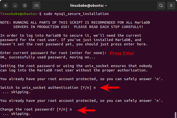 ubuntu 22.04 install LEMP stack