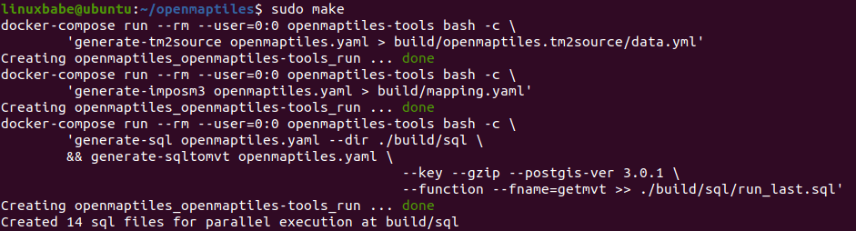 ubuntu openmaptiles generate-sql