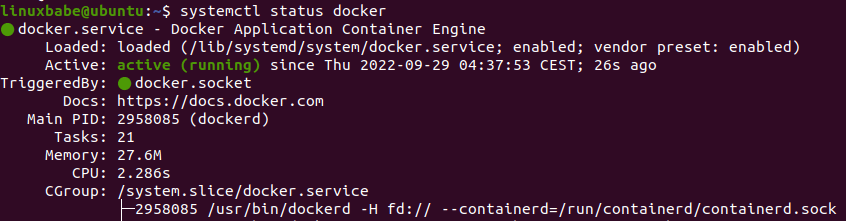 Ubuntu Docker Application Container Engine