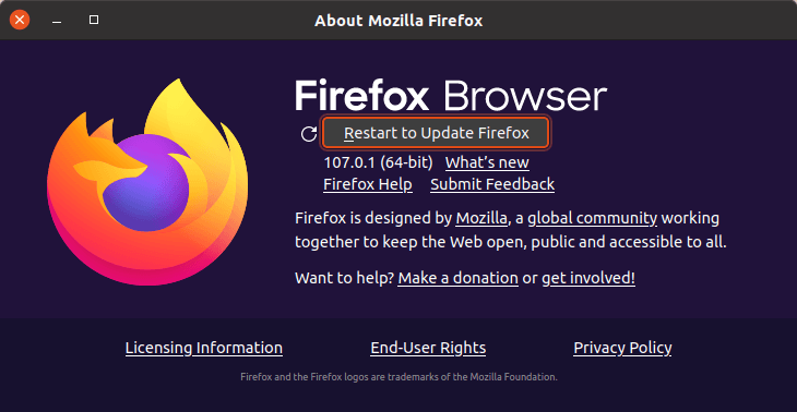 firefox debian package self-update