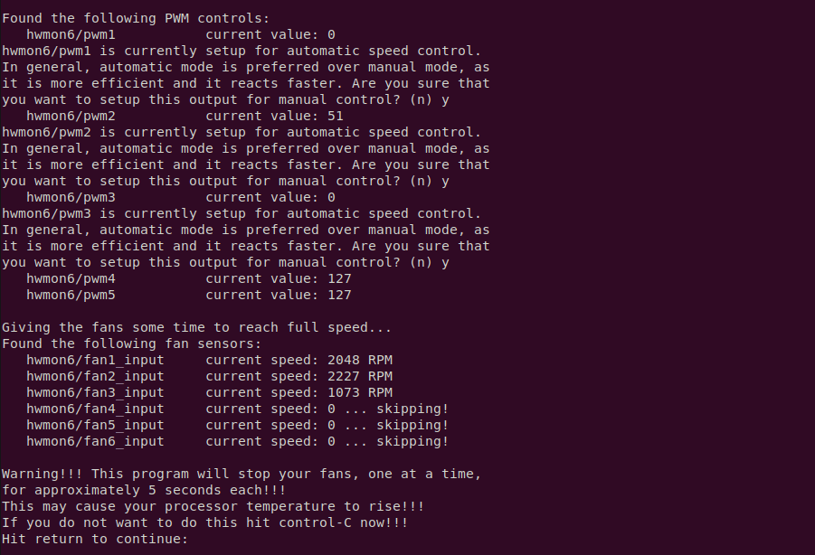 sudo pwmconfig